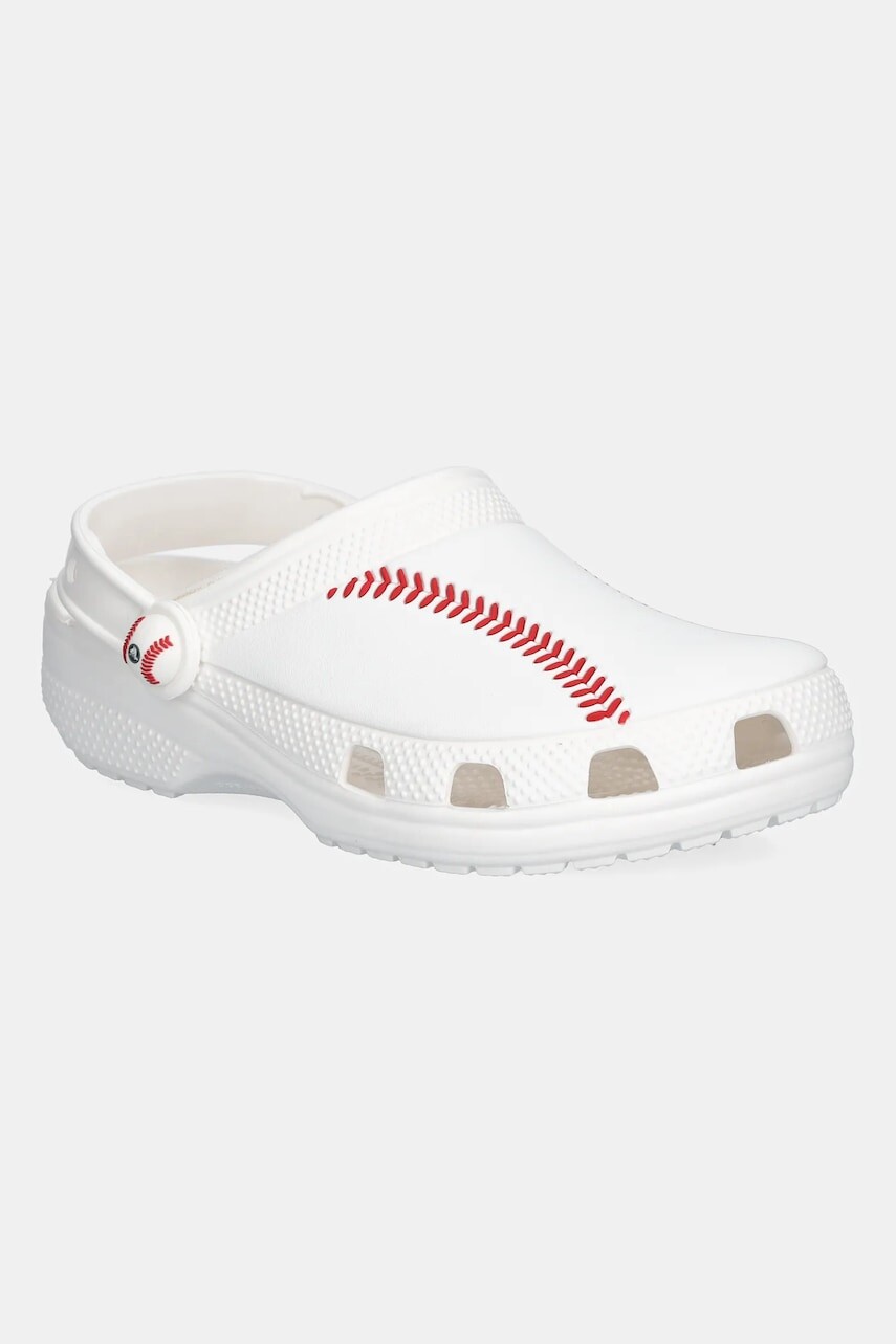 Detské šľapky Crocs CLASSIC BASEBALL CLOG KIDS biela farba, 211259