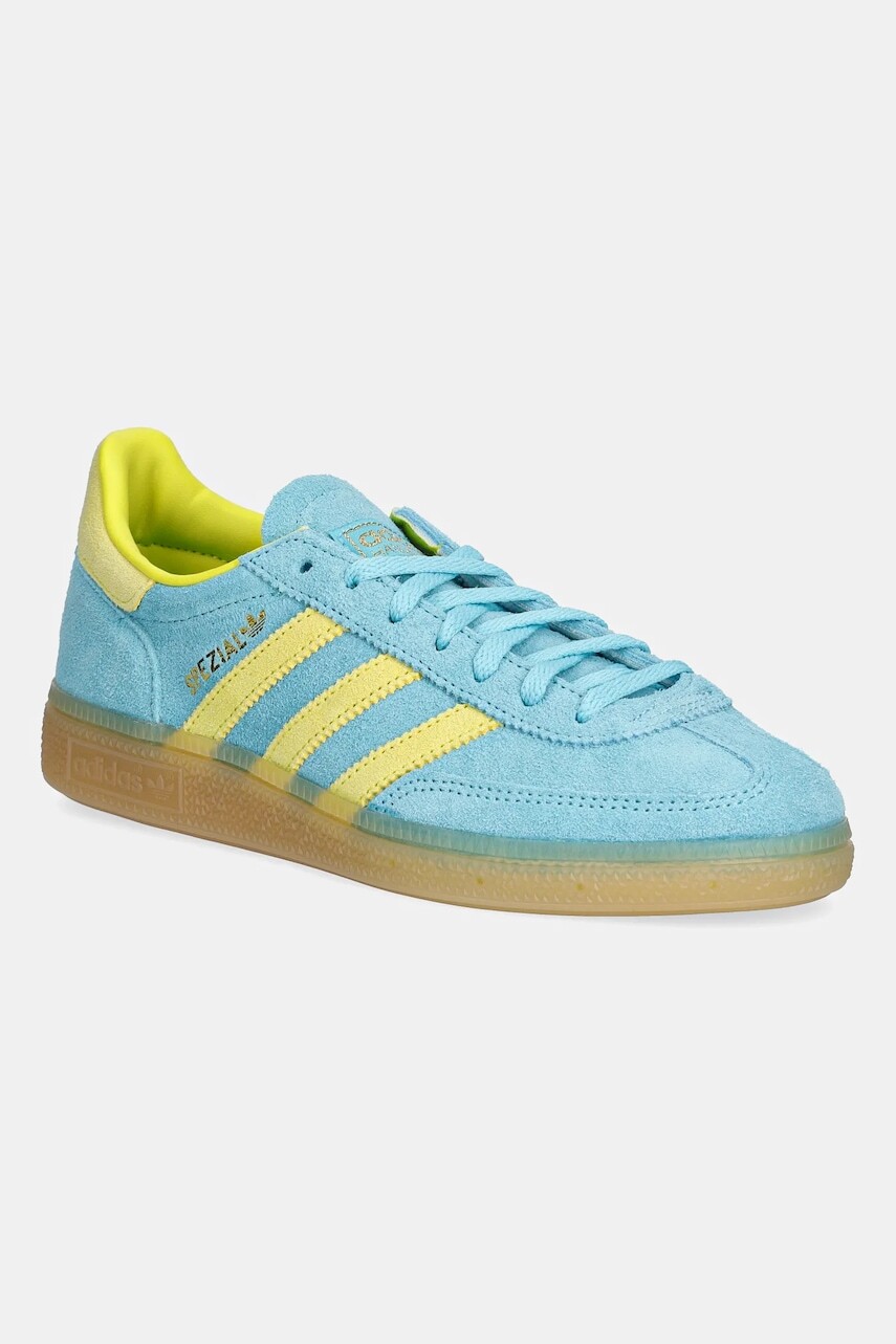 Semišové tenisky adidas Originals Handball Spezial tyrkysová farba, JR7351
