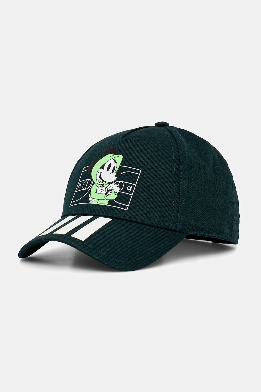 Detská baseballová čiapka adidas Performance zelená farba, s potlačou, JM1823