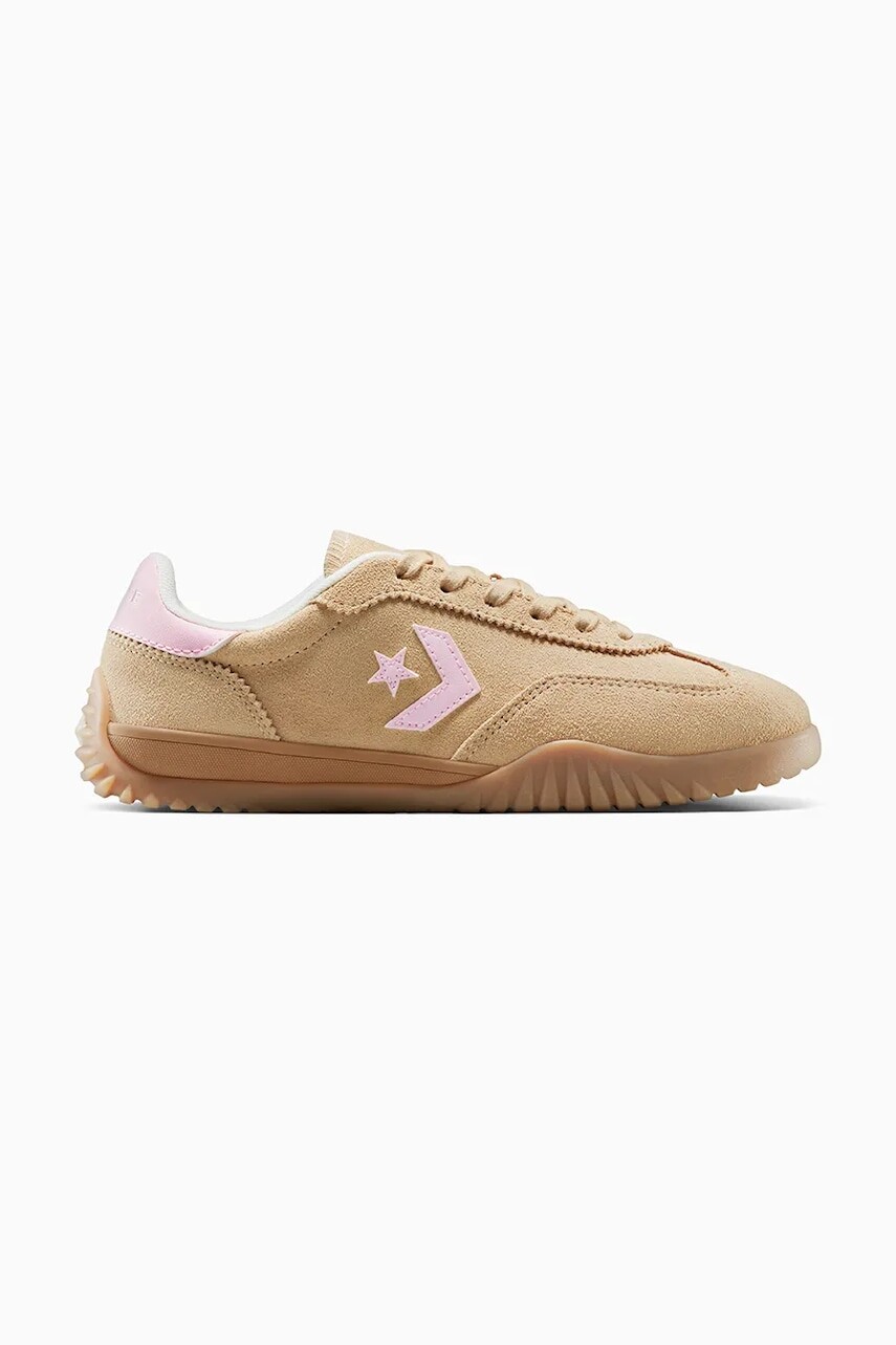 Semišové tenisky Converse Run Star Trainer béžová farba, A15088C