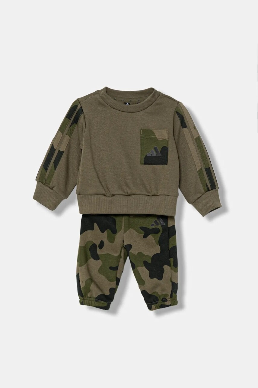 Detská tepláková súprava adidas zelená farba, JN2223