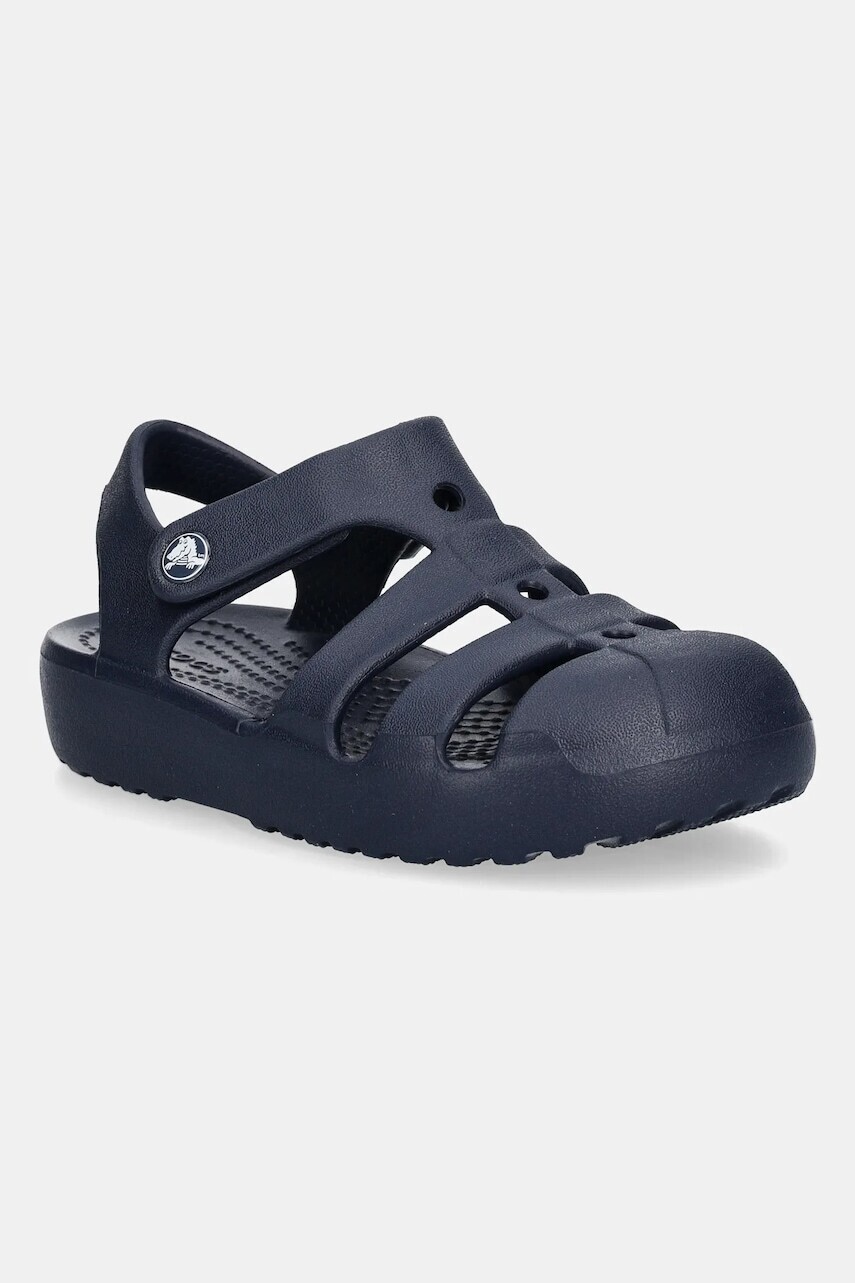 Detské sandále Crocs CLASSIC FISHERMAN KIDS tmavomodrá farba, 210626