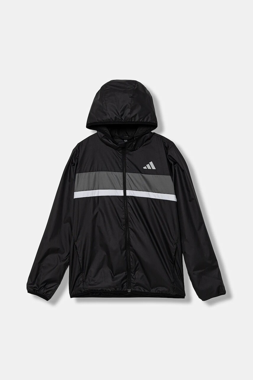 Detská bunda adidas čierna farba, JL7397