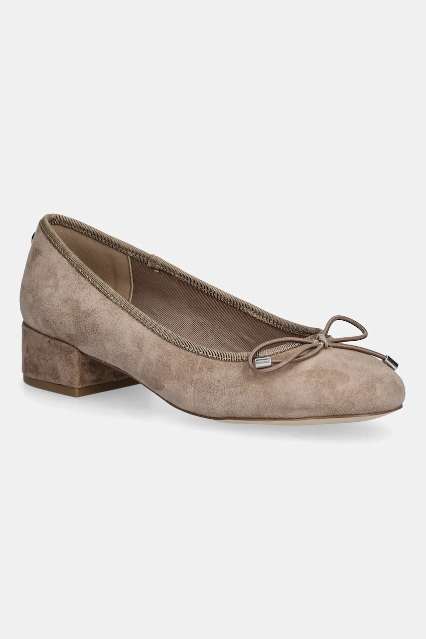 Semišové lodičky Steve Madden Cherisher béžová farba, na podpätku, 11003890