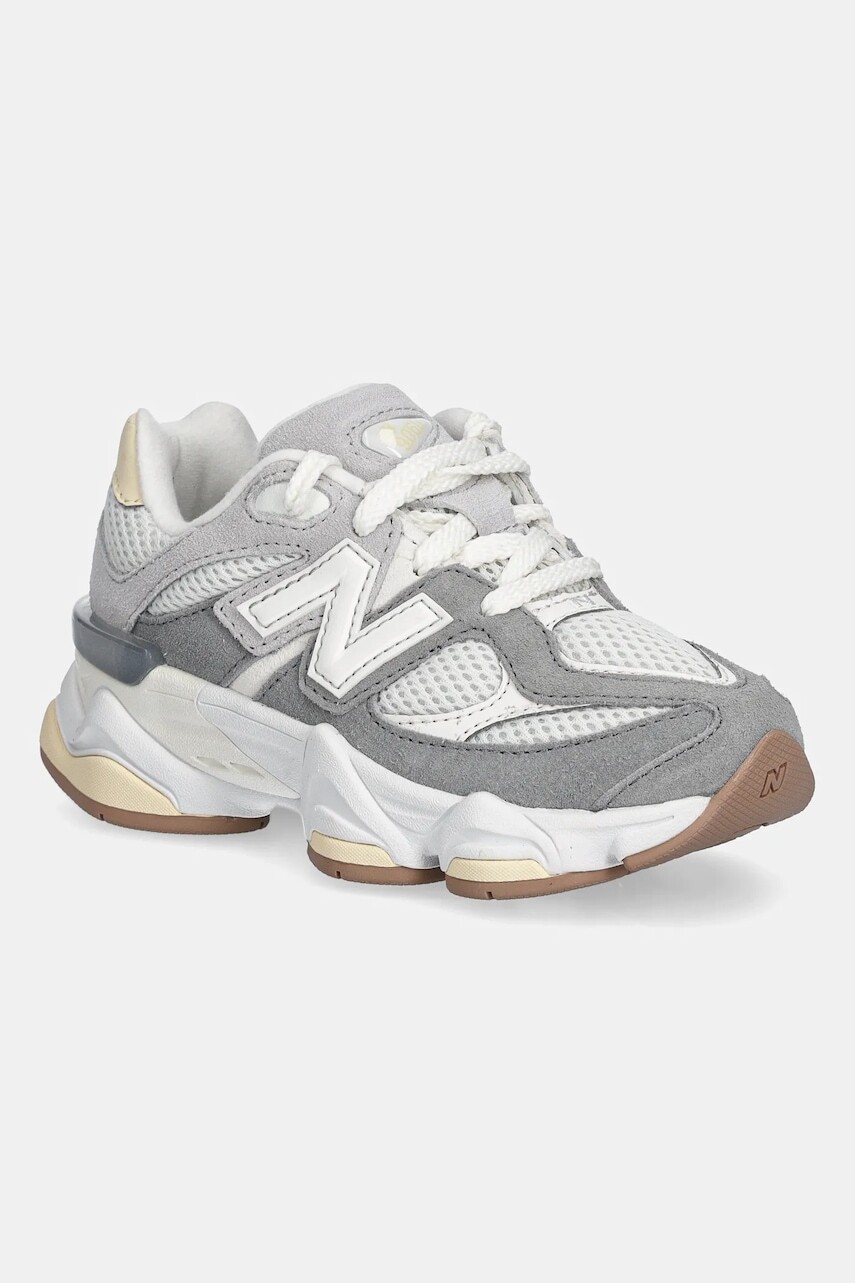 Detské semišové tenisky New Balance 9060 šedá farba, PC9060AB