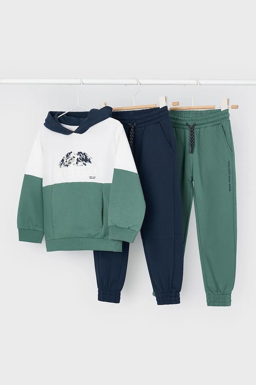 Detská tepláková súprava Mayoral zelená farba, 4804