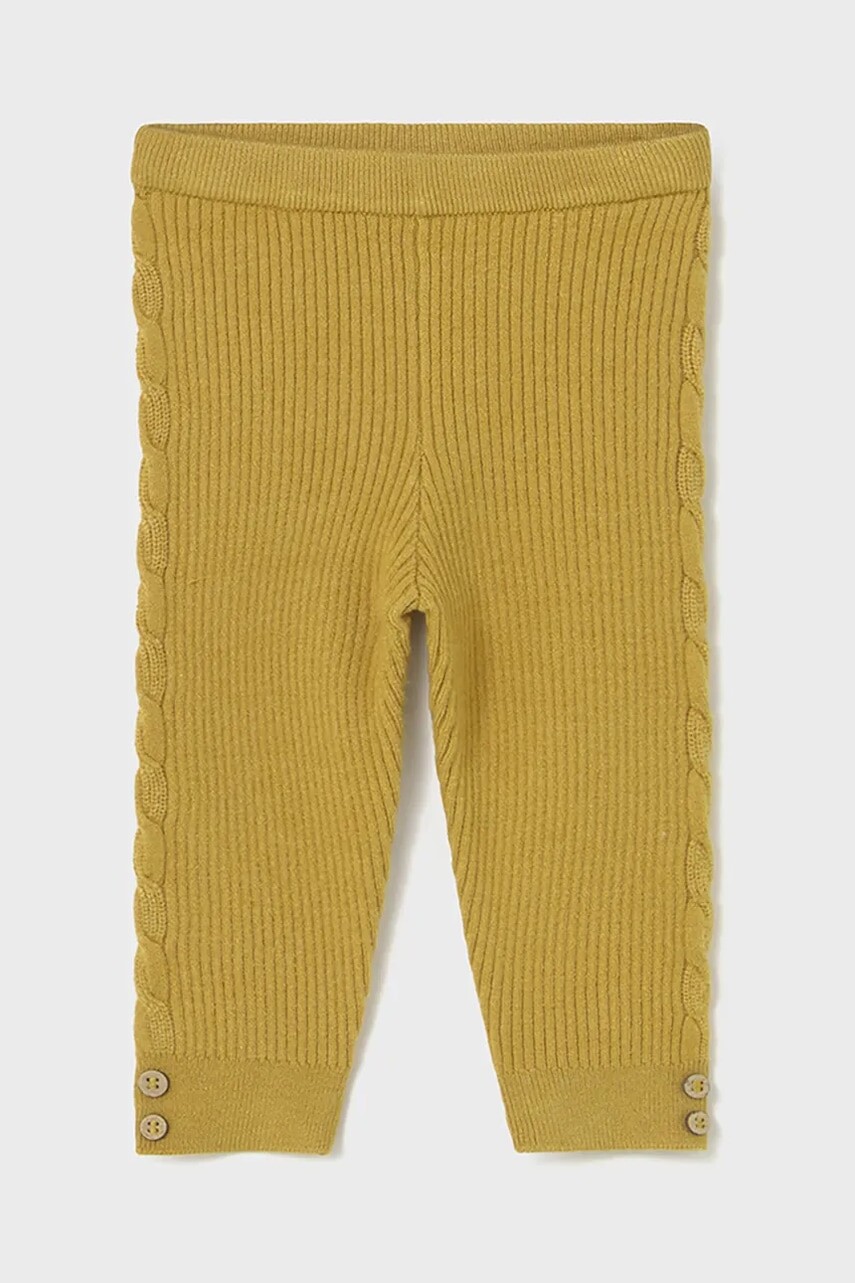 Legíny pre bábätká Mayoral žltá farba, jednofarebné, 10015
