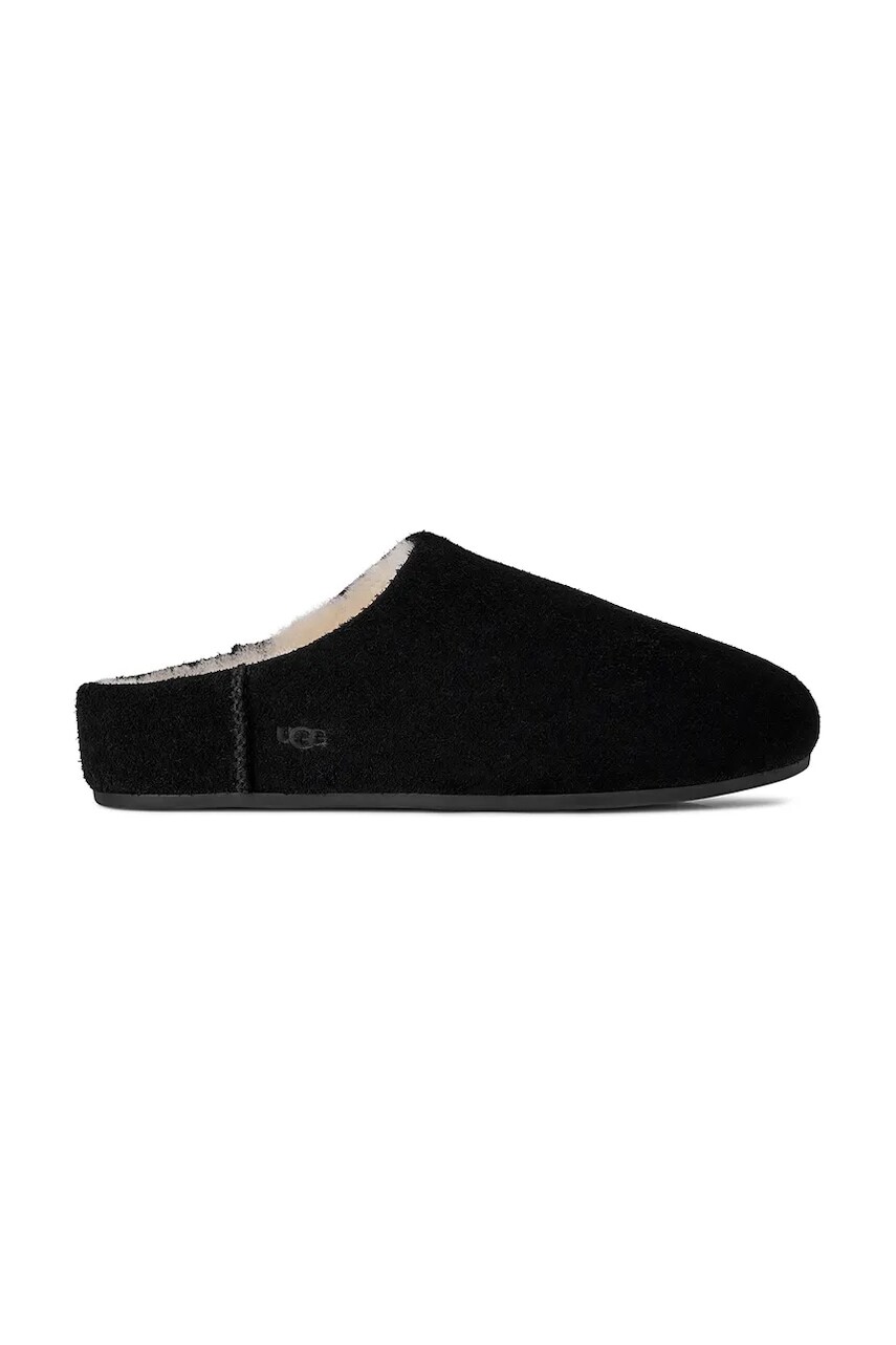 Semišové papuče UGG Elea Slip-On čierna farba, 1171390.BLK