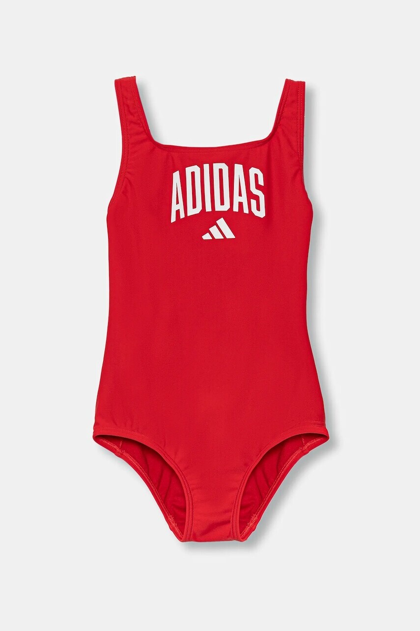 Jednodielne detské plavky adidas Performance červená farba, JM3970
