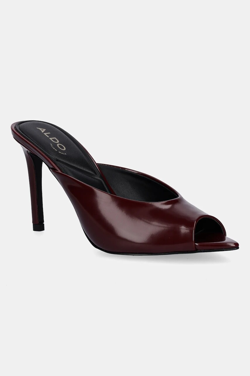 Šľapky Aldo ELENARA bordová farba, na vysokom podpätku, 14053641