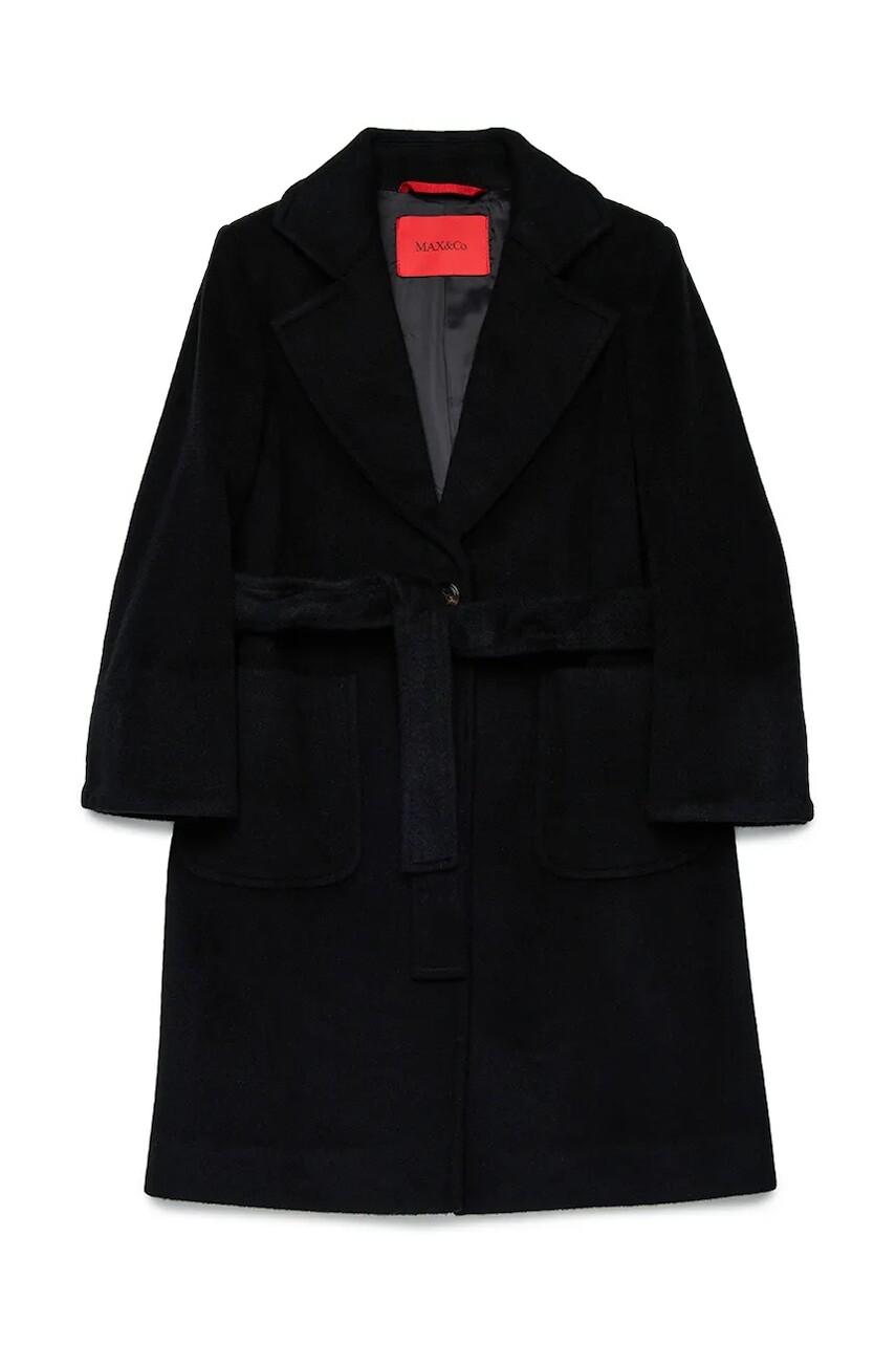 Detský kabát MAX&Co. MAXJ1F JACKET čierna farba, MX0001