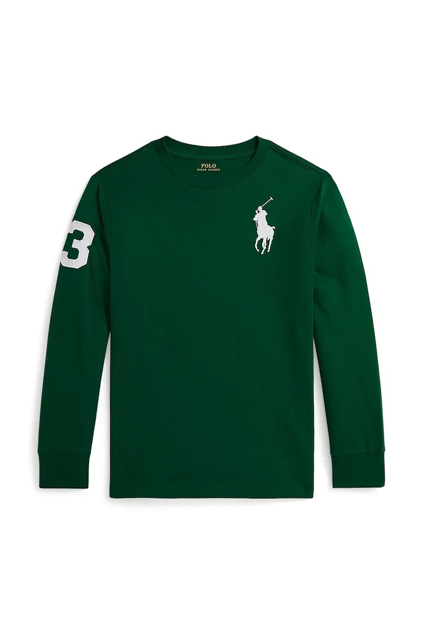 Tričko s dlhým rukávom Polo Ralph Lauren zelená farba, 323853891022