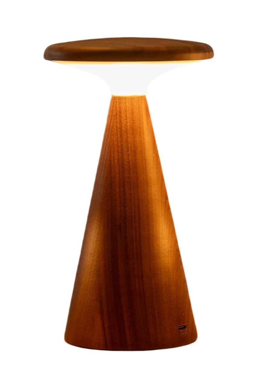 Bezdrôtová led stolná lampa Gingko Design Sylva Small 14 cm hnedá farba