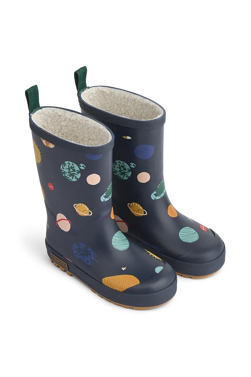 Detské gumáky Liewood Mason Thermo Rainboot tmavomodrá farba, LW13043