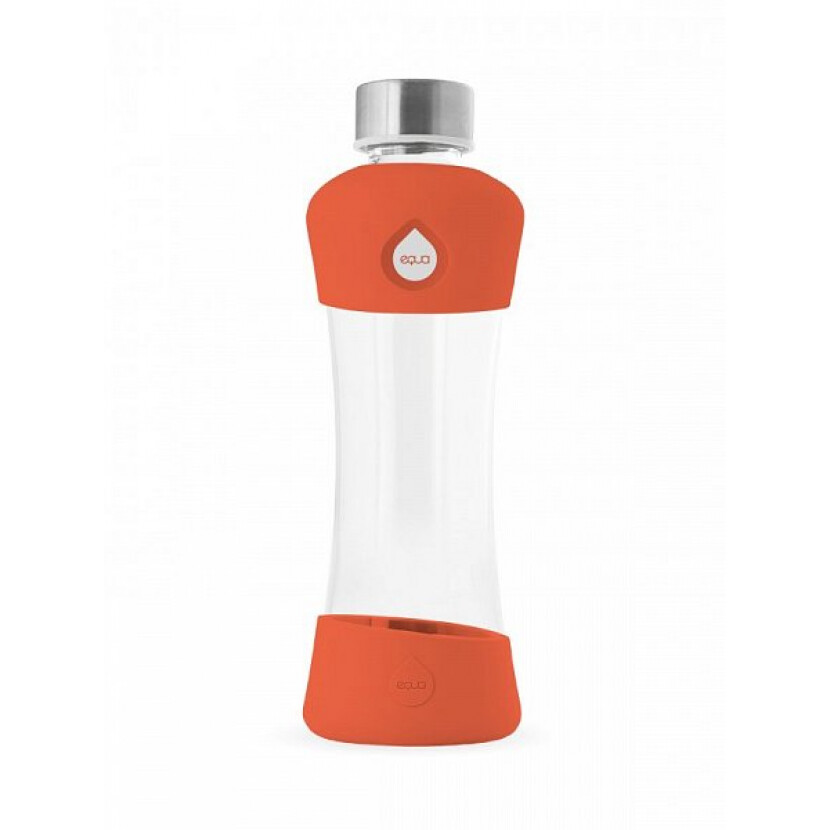 Fľaša sklenená Equa Active 0,55 l - průhledná-oranžová