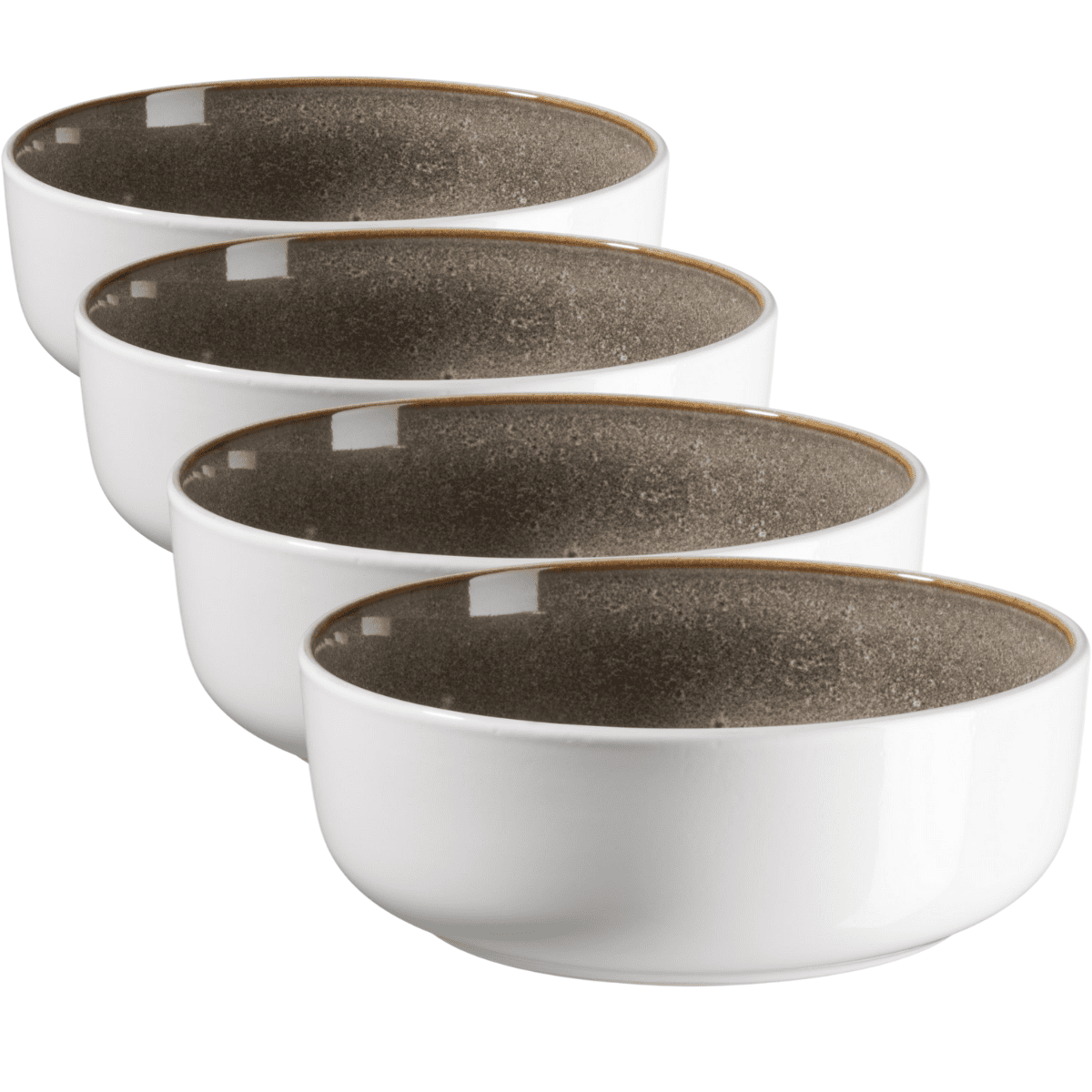 Mäser Sada hlbokých tanierov Lunaria Brown 18 cm,4 ks