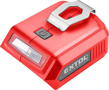 EXTOL PREMIUM Nabíjačka aku na USB zariadenie, so svetlom, SHARE20V, bez batérie, 5 V/2 A, 8891896