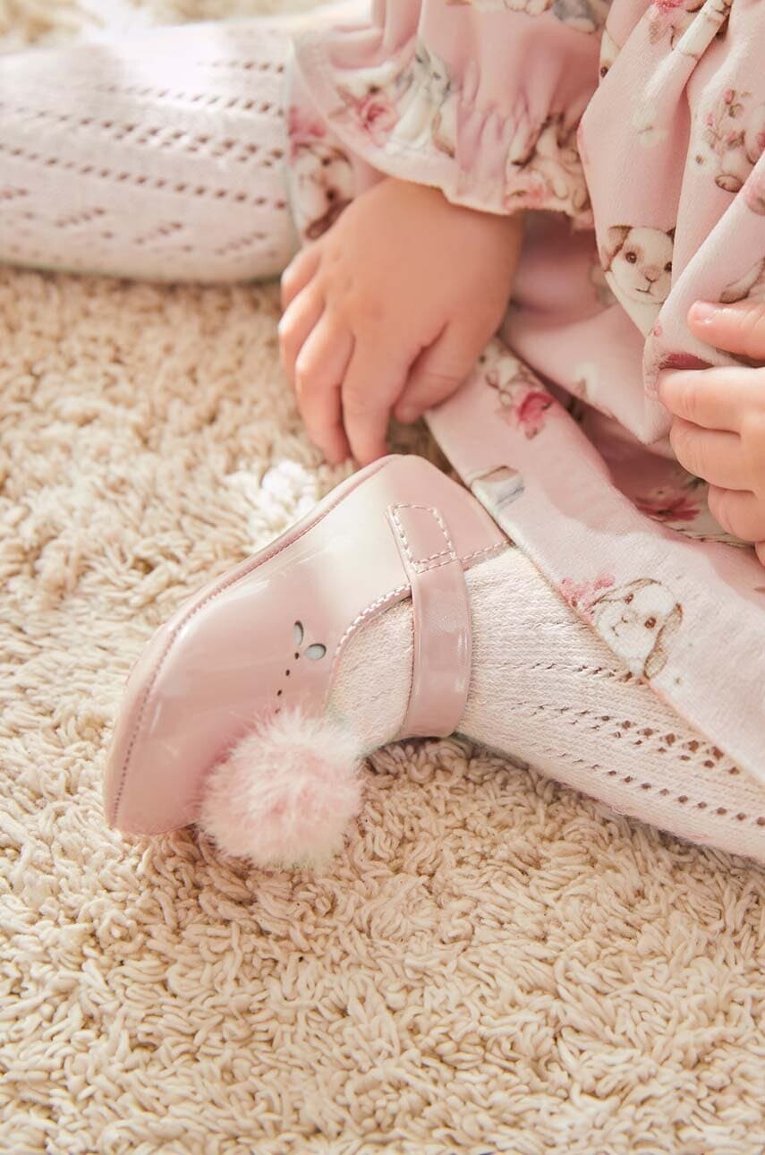 Detské balerínky Mayoral Newborn béžová farba, 9792