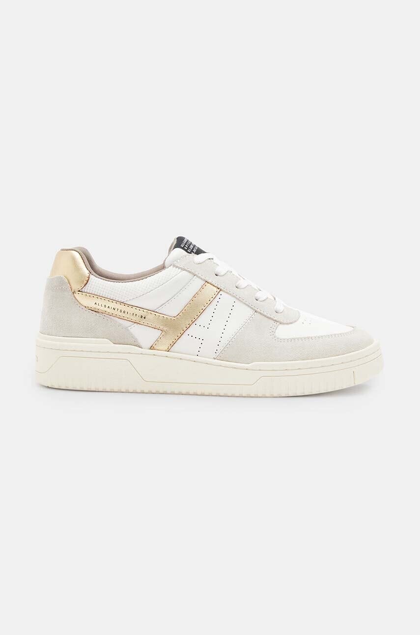 Kožené tenisky AllSaints Vix Suede Sneaker biela farba, W125FB