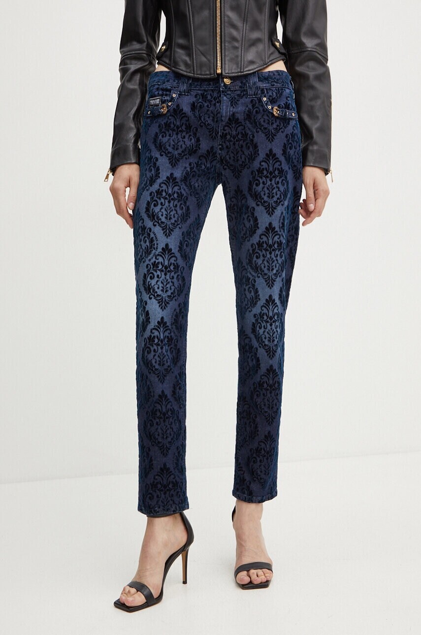 Rifle Versace Jeans Couture dámske, tmavomodrá farba, 77HAB513 DS014WO4