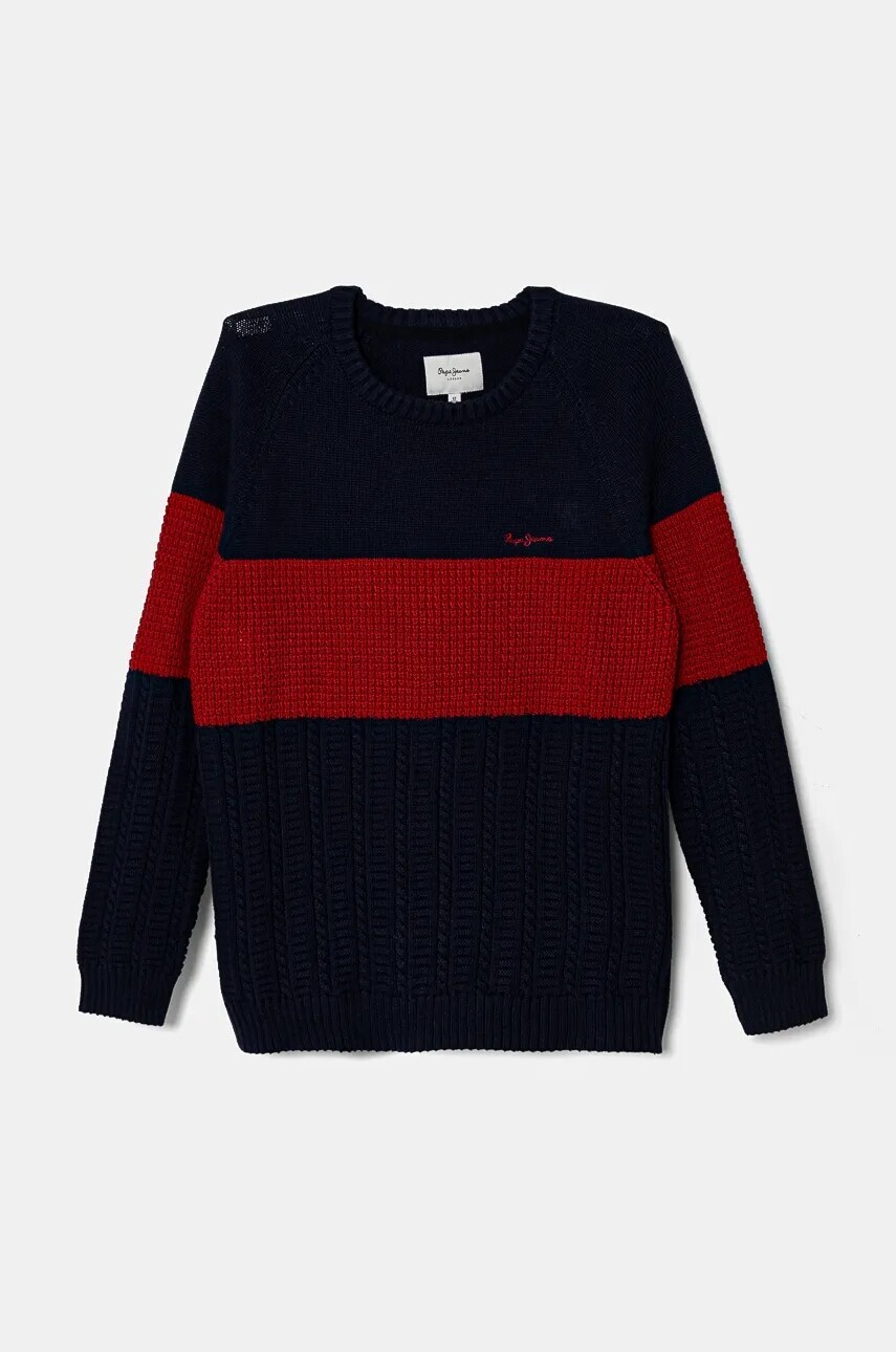 Detský bavlnený sveter Pepe Jeans DALMAR červená farba, PB701229