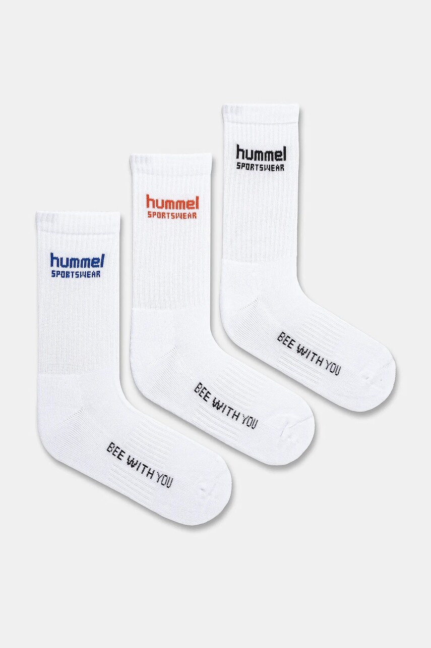 Ponožky Hummel 3-pak biela farba, 225371