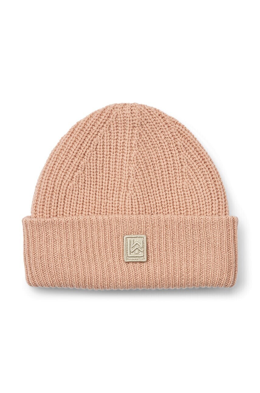 Detská vlnená čiapka Liewood Emilio Beanie Hat oranžová farba biela, vlnená, LW17839
