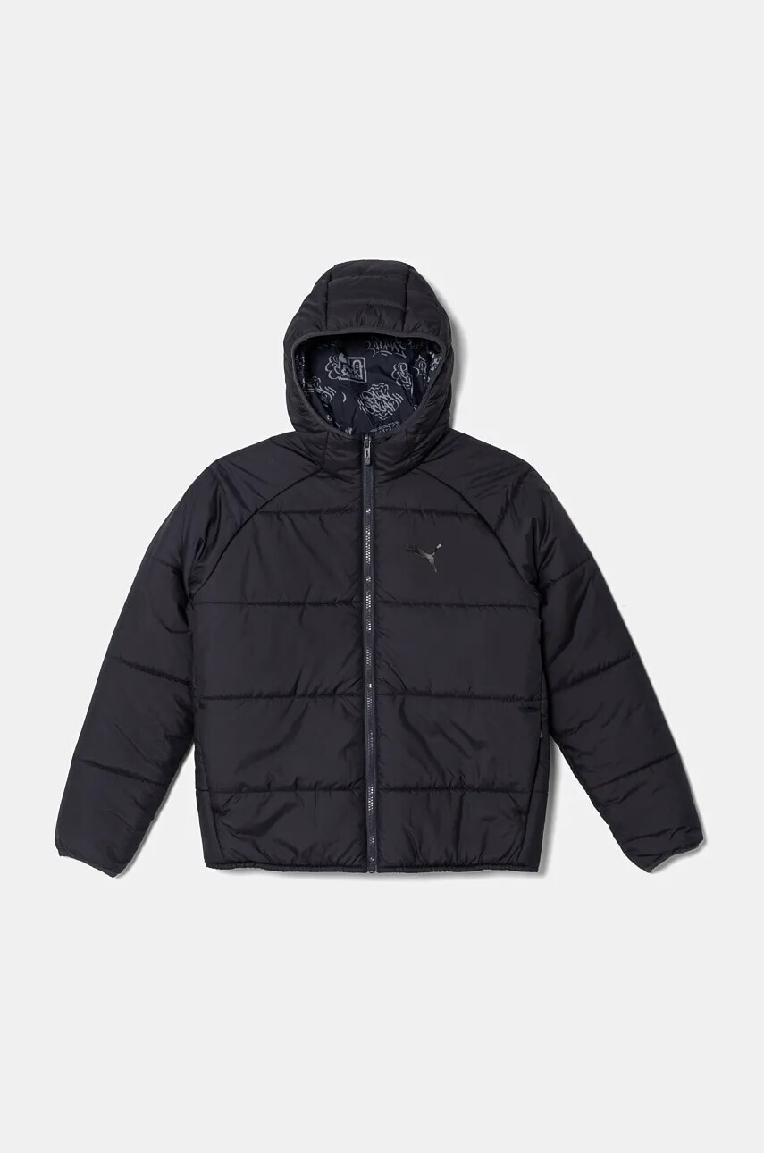 Detská bunda Puma Reversible ffer Jacket šedá farba, 682833