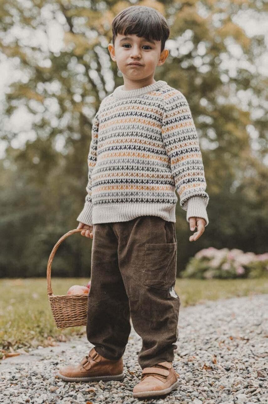 Detský bavlnený sveter That's mine Frankie béžová farba, 128195