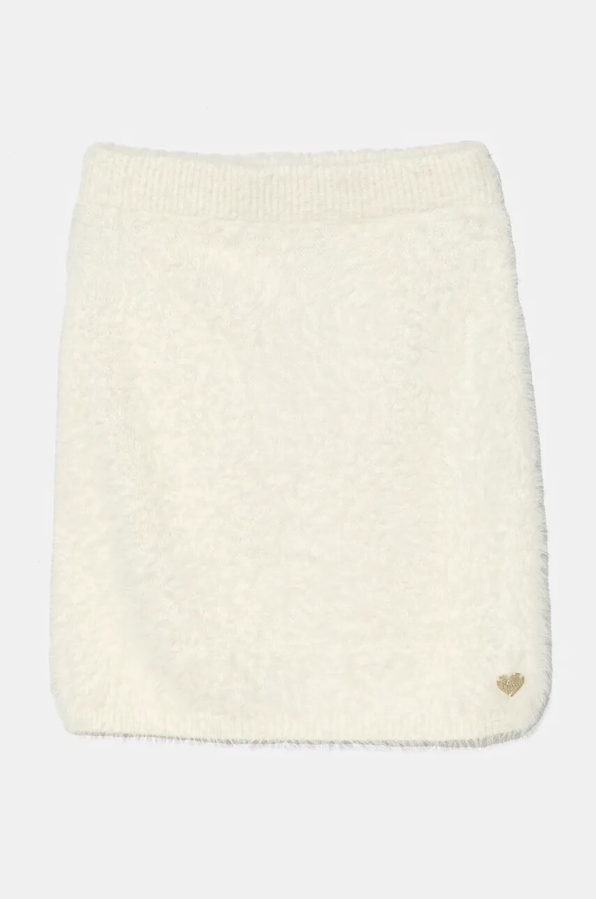 Dievčenská sukňa Guess béžová farba, mini, rovný strih, J4BD15 Z3BH0