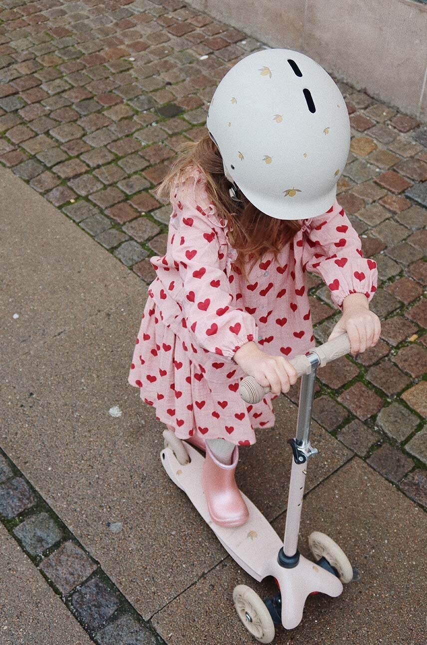Detská bavlnená blúzka Konges Sløjd COCO FRILL SHIRT GOTS ružová farba, vzorovaná, KS101462