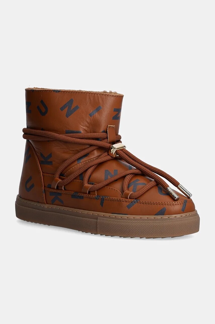 Kožené snehule Inuikii Full Leather Print hnedá farba, 75202-088