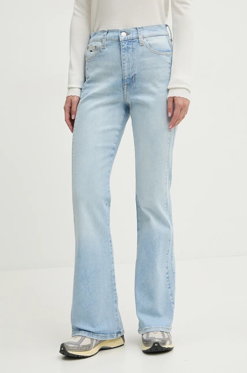 Rifle Tommy Jeans dámske, vysoký pás, DW0DW19285