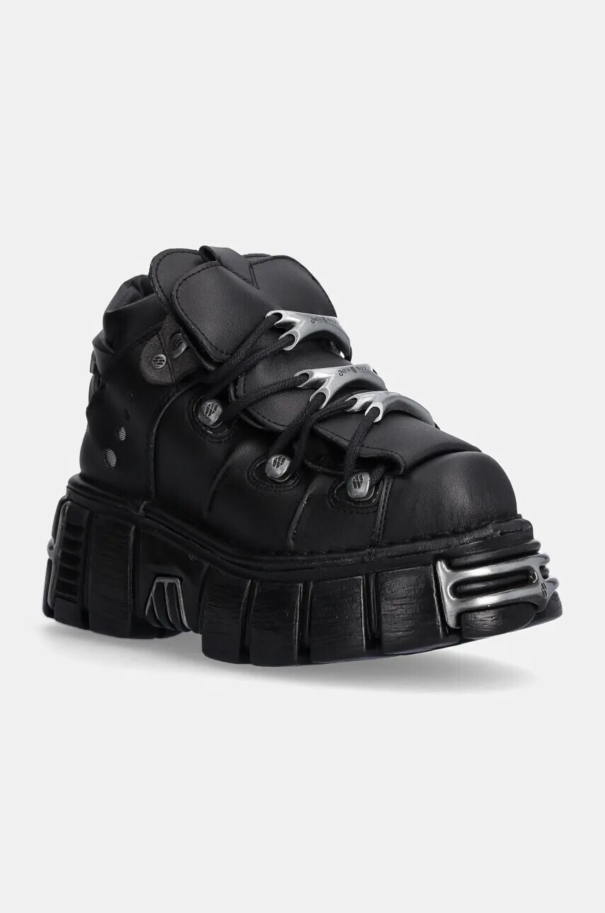 Tenisky New Rock Negro Tower + Negro Acero čierna farba, M-106-VS1
