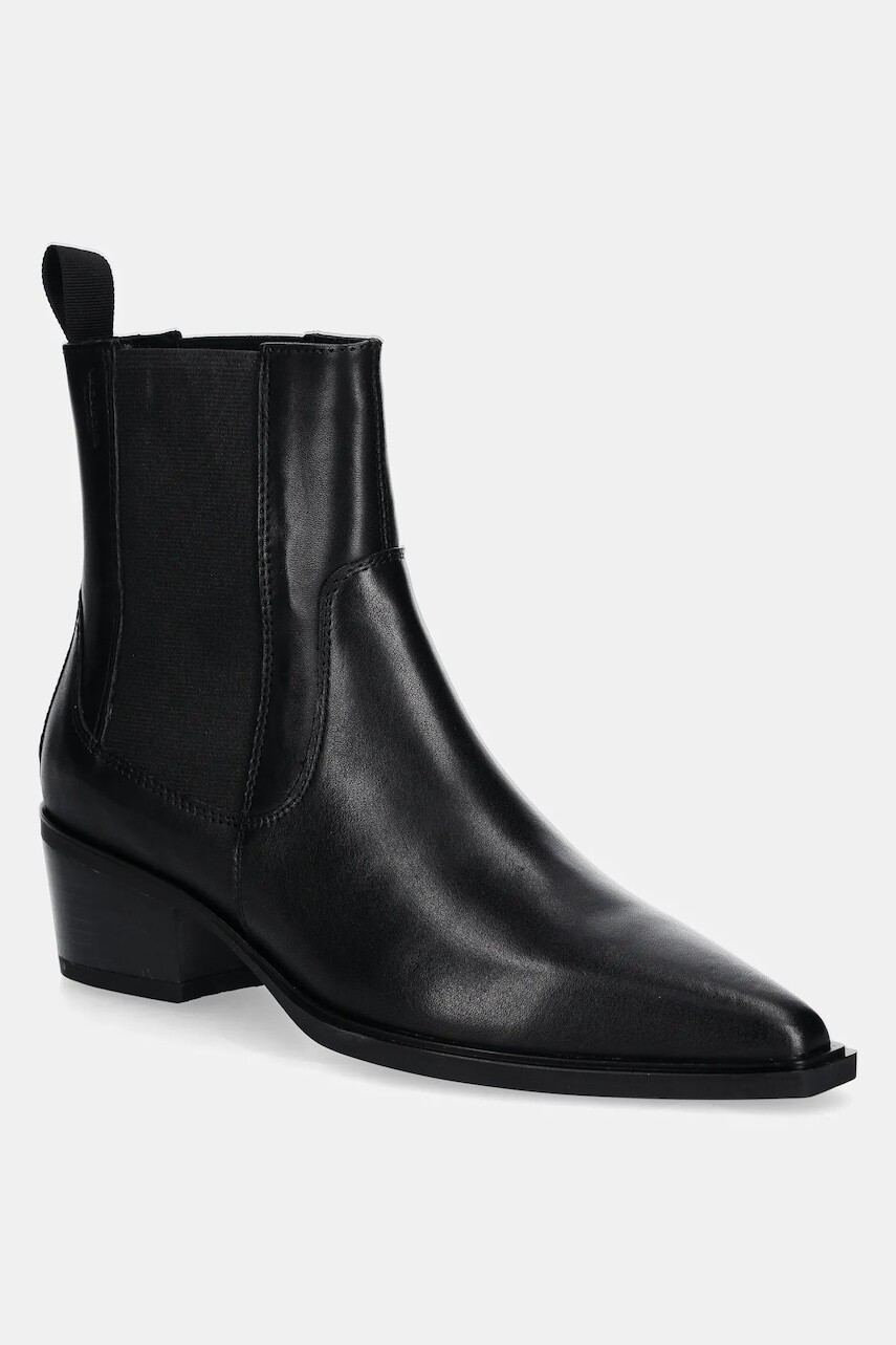 Kožené topánky chelsea Vagabond Shoemakers KELSEY dámske, čierna farba, na podpätku, 5810-201-20