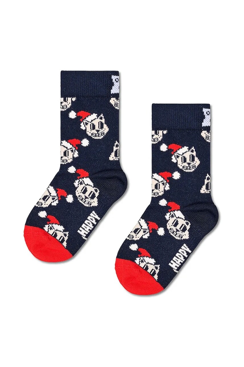 Detské ponožky Happy Socks Kids Holiday Cat Sock tmavomodrá farba, P001690