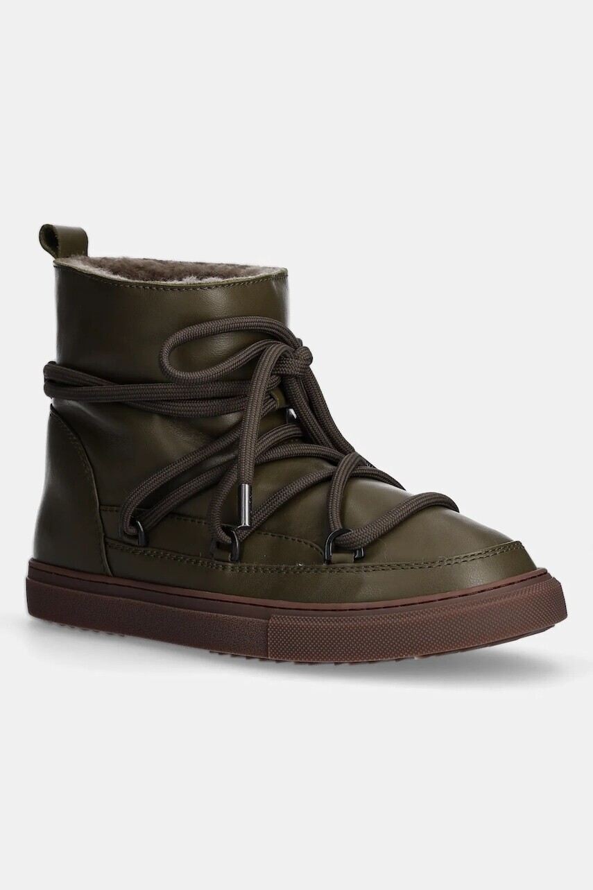 Kožené snehule Inuikii Full Leather zelená farba, 55102-087