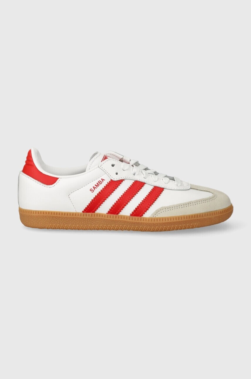 Kožené tenisky adidas Originals Samba OG biela farba, IF6513