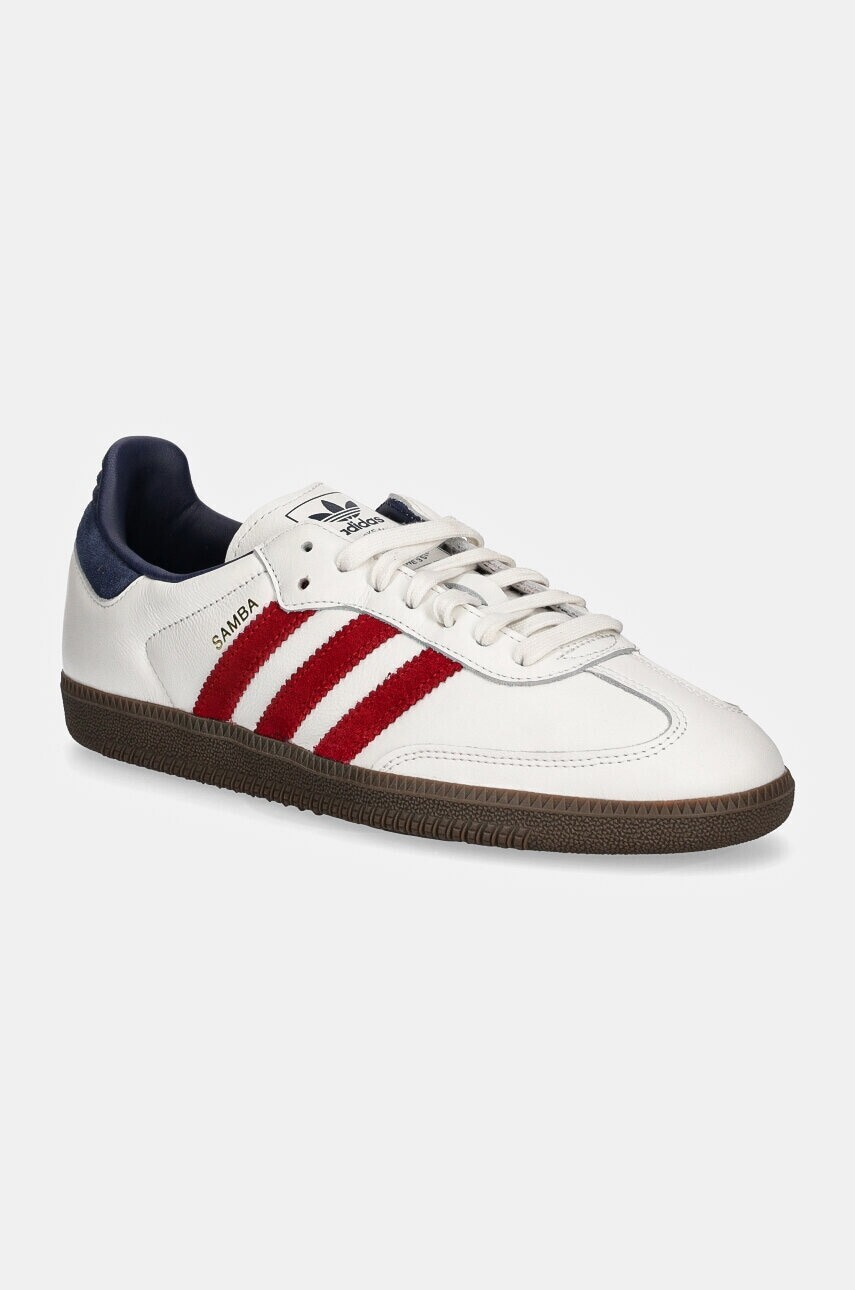 Kožené tenisky adidas Originals Samba OG biela farba, IH4881