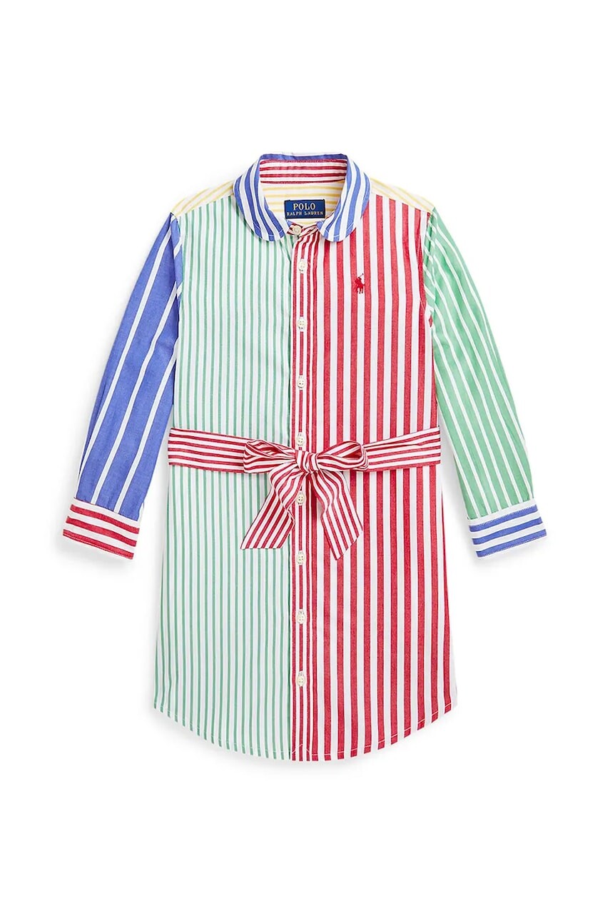 Dievčenské bavlnené šaty Polo Ralph Lauren viac farieb, mini, rovný strih, 312957447001