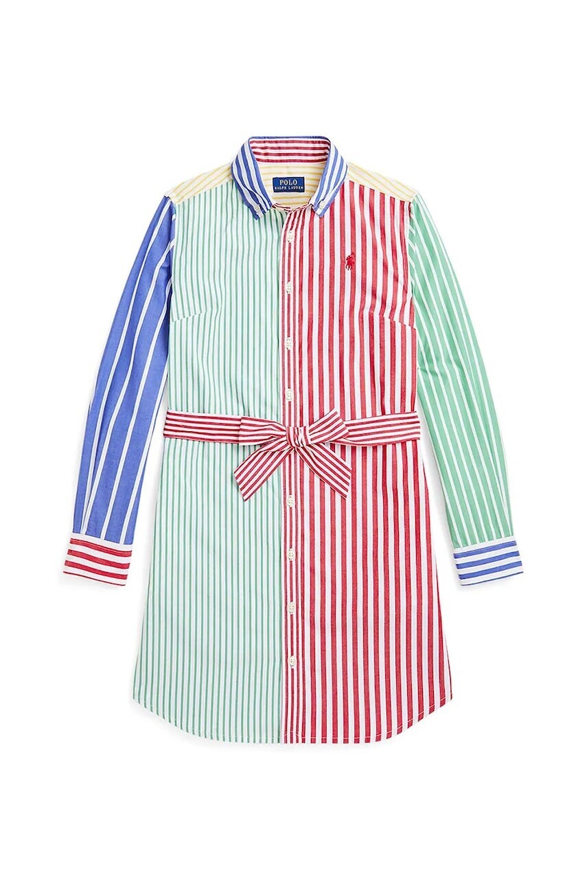 Dievčenské bavlnené šaty Polo Ralph Lauren viac farieb, mini, rovný strih, 313957447001