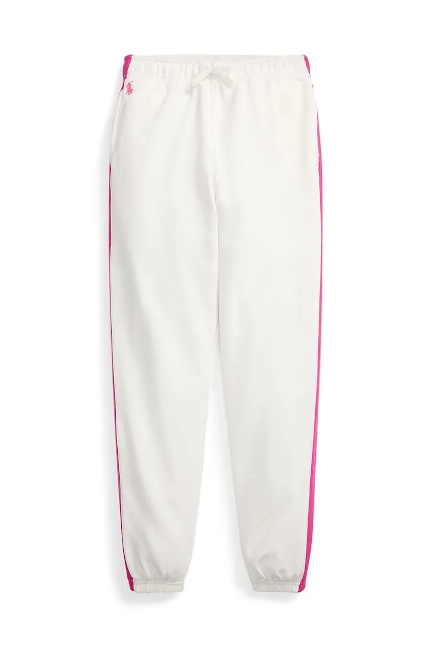 Detské tepláky Polo Ralph Lauren biela farba, jednofarebné, 313957361001