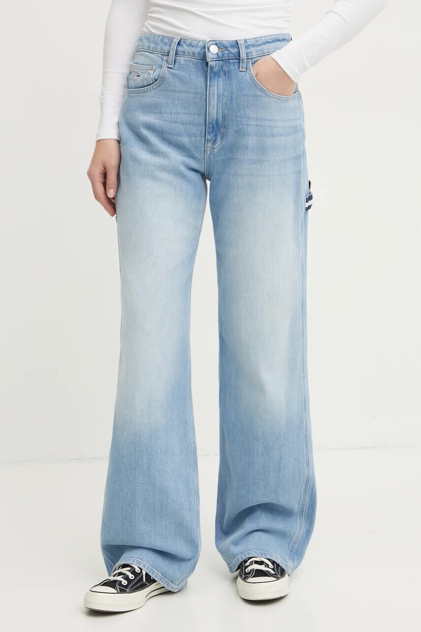 Rifle Tommy Jeans dámske, vysoký pás, DW0DW19572