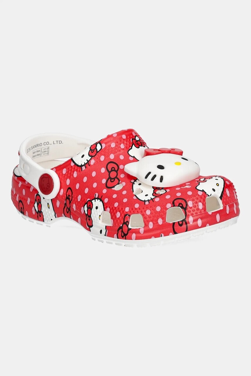 Šľapky Crocs CLASSIC HELLO KITTY RED CLOG červená farba, 210576
