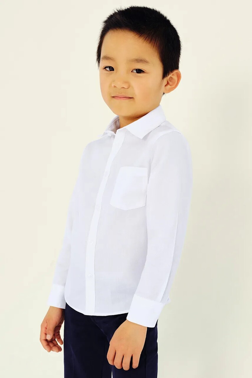 Detská bavlnená košeľa Mayoral biela farba, 140