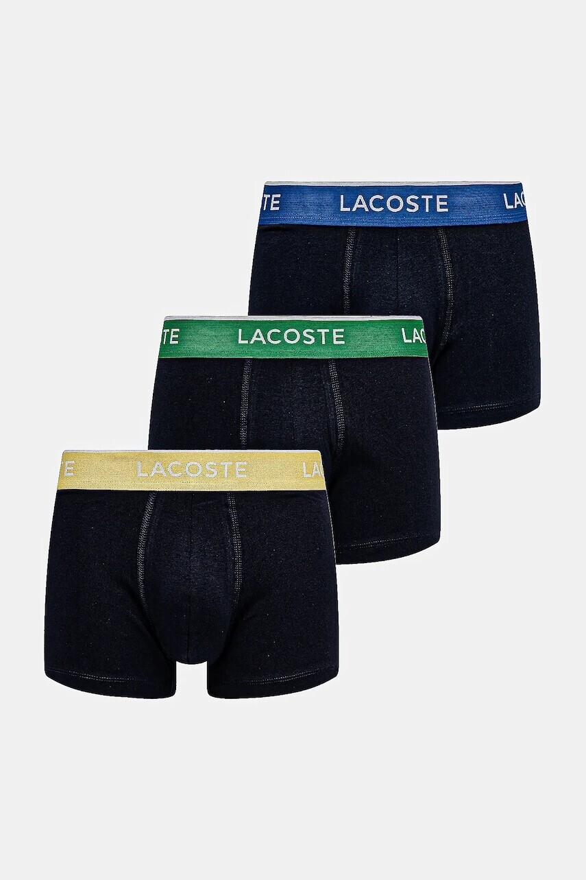 Boxerky Lacoste 3-pak pánske, tmavomodrá farba, 5H1297