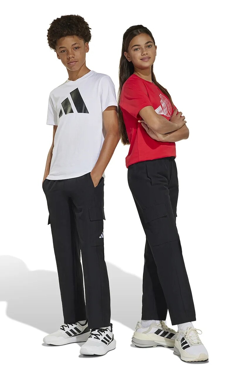Detské nohavice adidas čierna farba, jednofarebné, JC9388