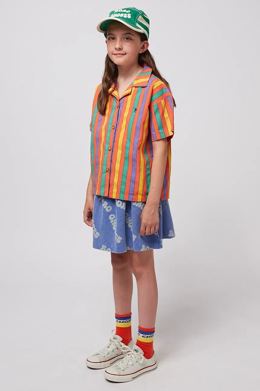 Dievčenská sukňa Bobo Choses Wavy mini, áčkový strih, 125AC141