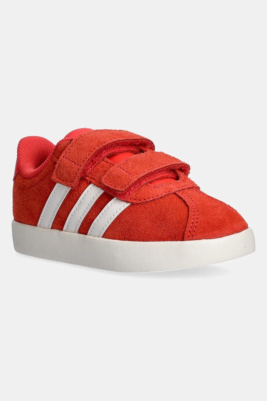 Detské semišové tenisky adidas VL COURT 3.0 oranžová farba, JH6307