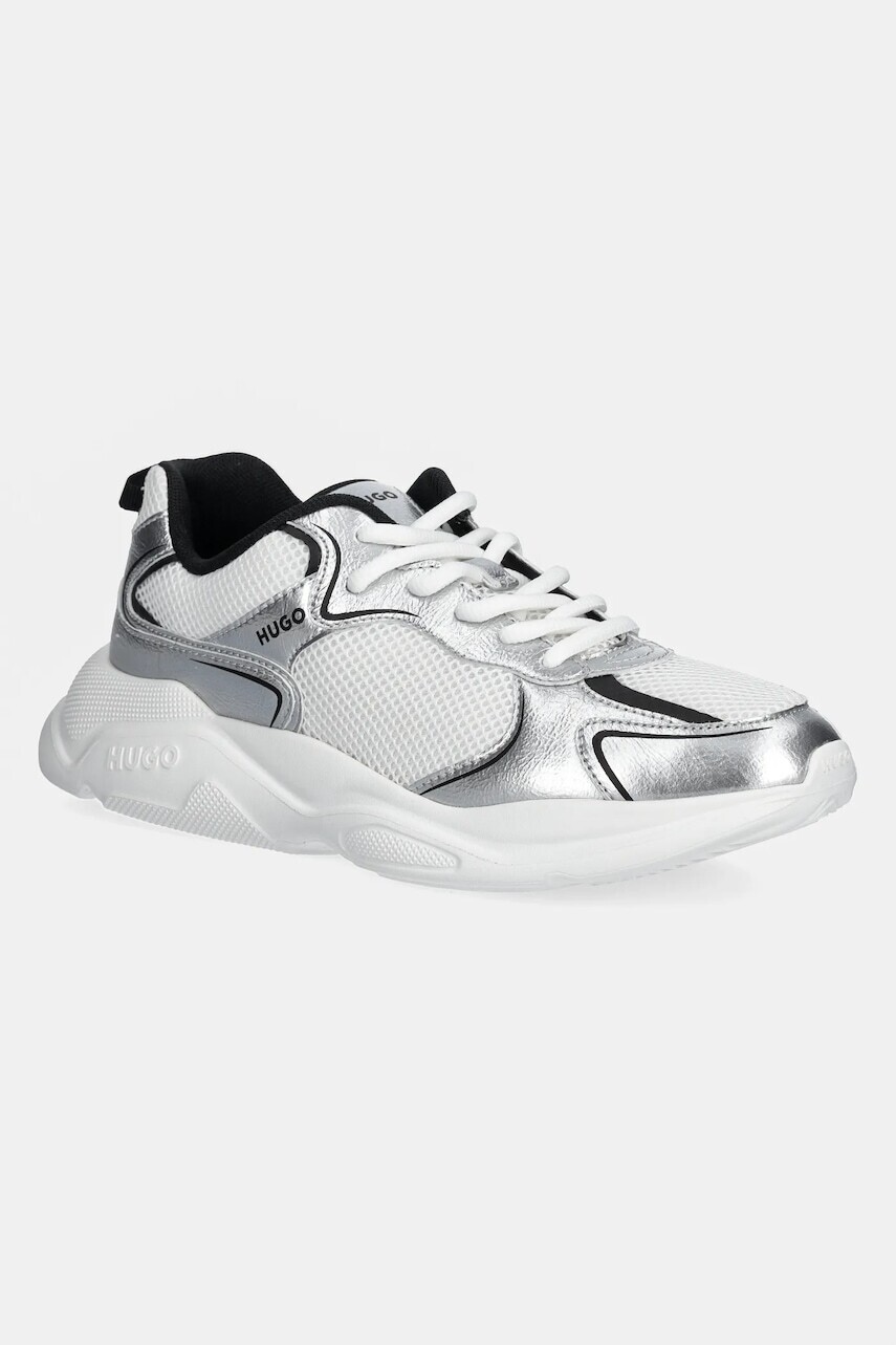 Tenisky HUGO Leon strieborná farba, 50536308